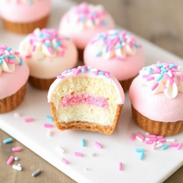 Cotton Candy Cheesecake Bombs