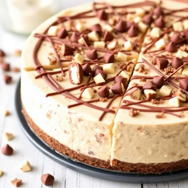 No-Bake Snickers Cheesecake