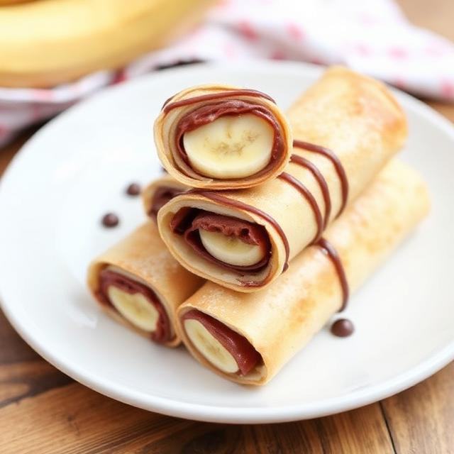 Banana Nutella Egg Rolls