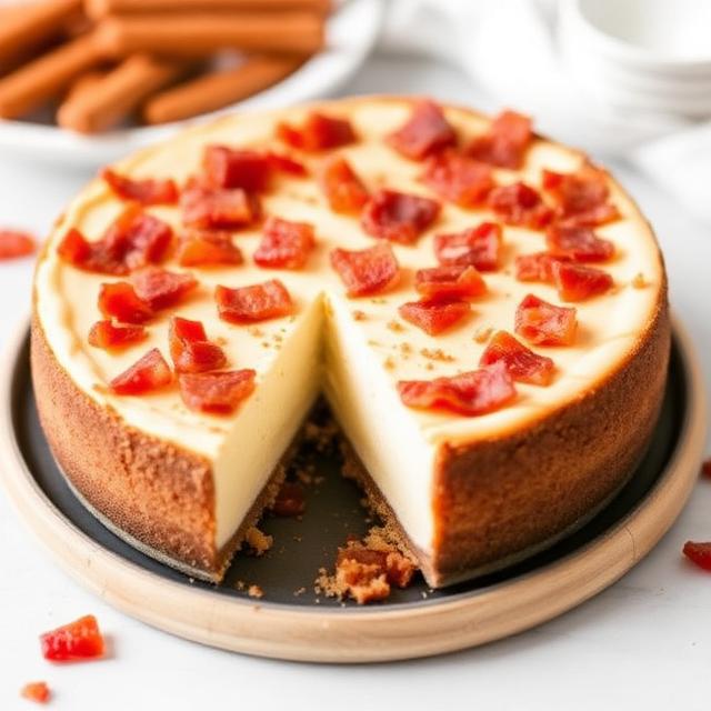 No-Bake Maple Bacon Cheesecake