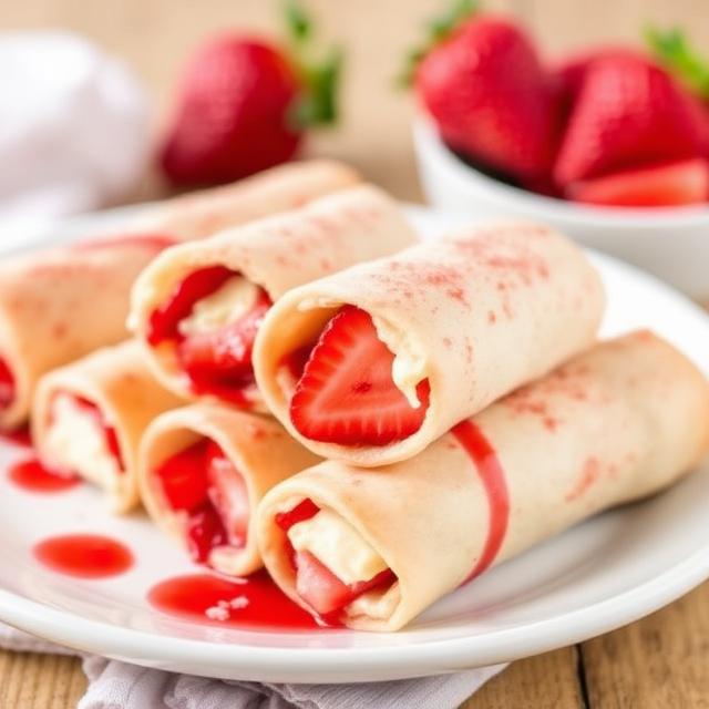 strawberry Egg Rolls