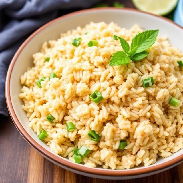 Lemon Garlic Brown Rice