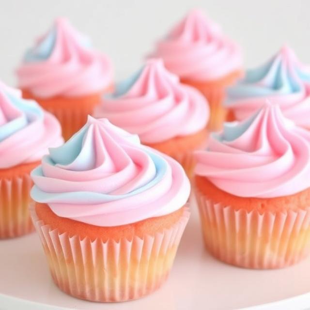 Cotton Candy Cupcakes