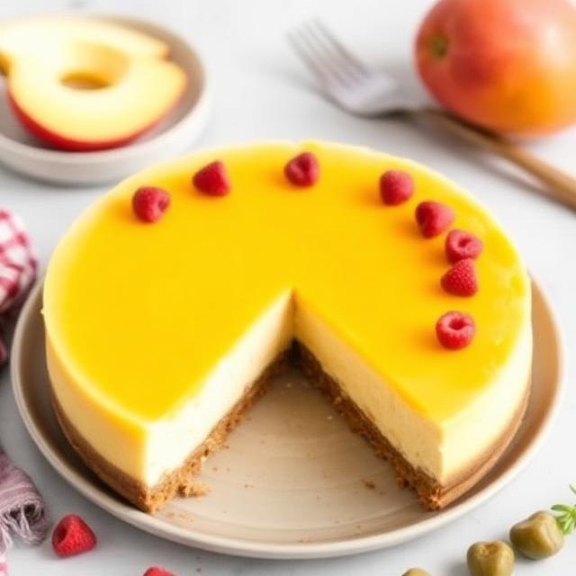 No-Bake Mango Cheesecake