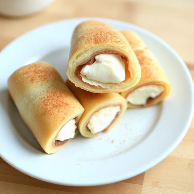 Cinnamon Sugar Cream Cheese Egg Rolls