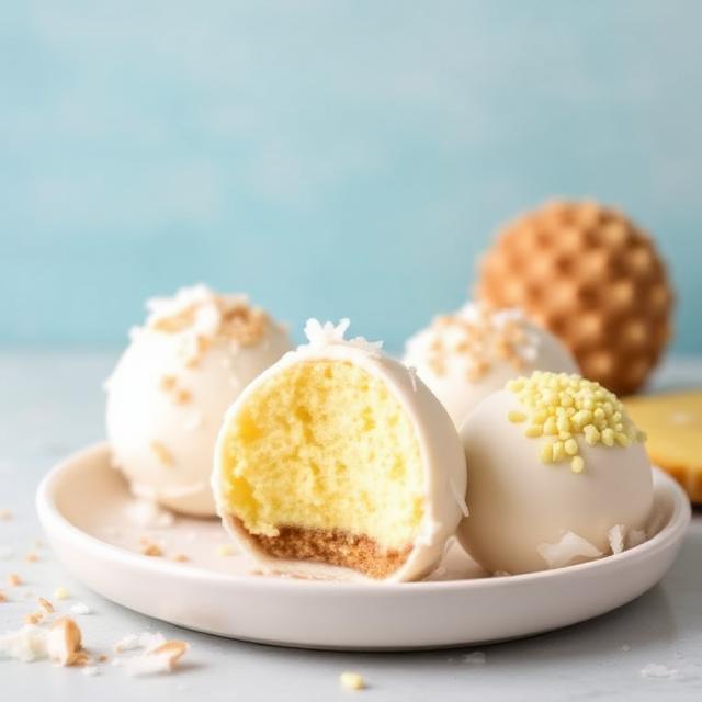 Pineapple Coconut Cheesecake Bombs