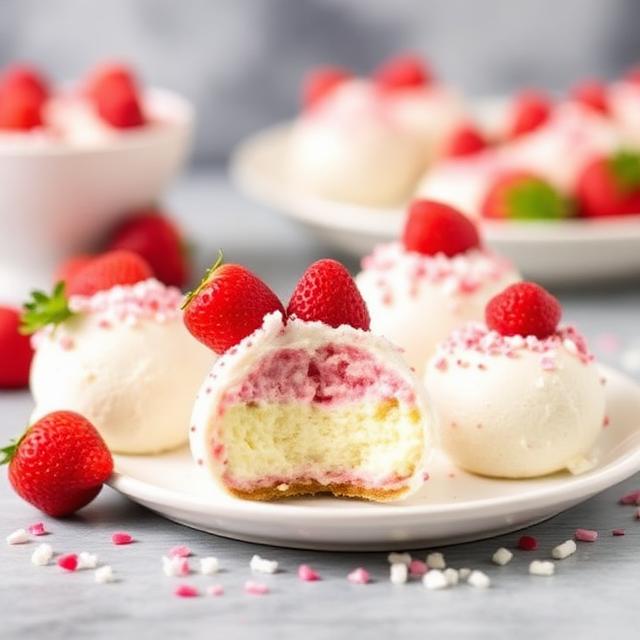 Strawberry Cheesecake Bombs