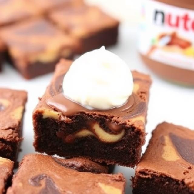 Nutella Swirl Brownies