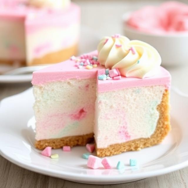 Cotton Candy Cheesecake
