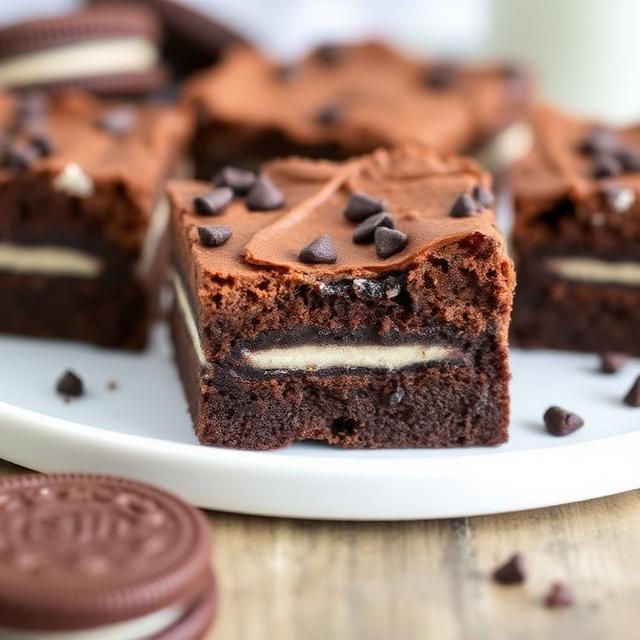 Oreo Stuffed Brownies