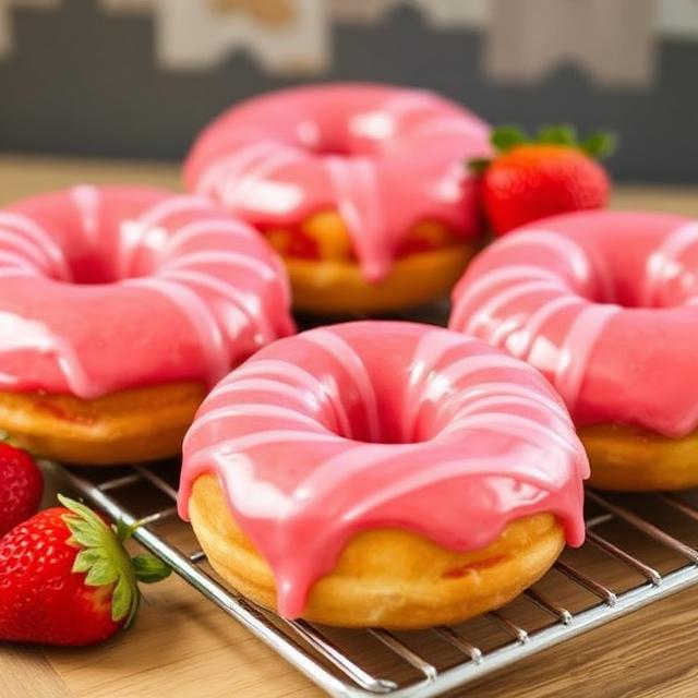 Strawberry Glazed Donuts