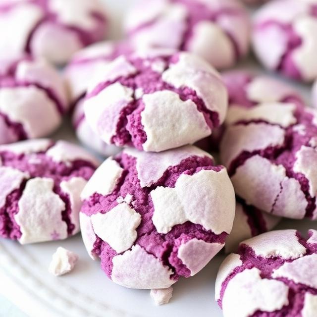 Ube Crinkle Cookies