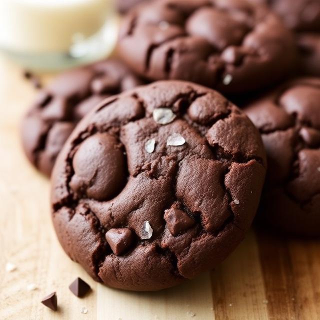 Dark Chocolate Sea Salt Cookies