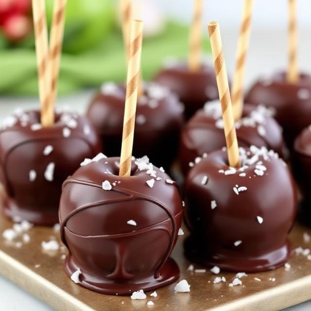 Dark Chocolate Sea Salt Candy Apples