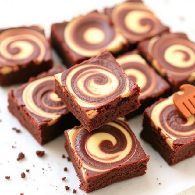 Vanilla Swirl Brownies