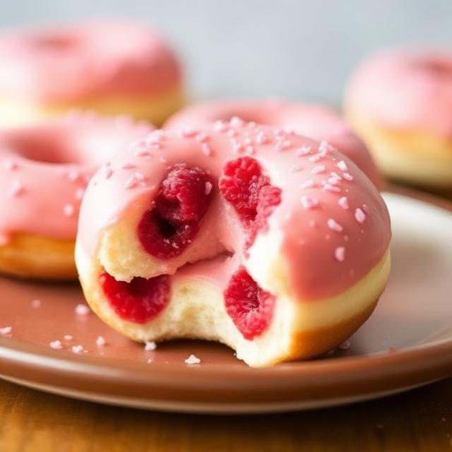 Raspberry Filled Donuts