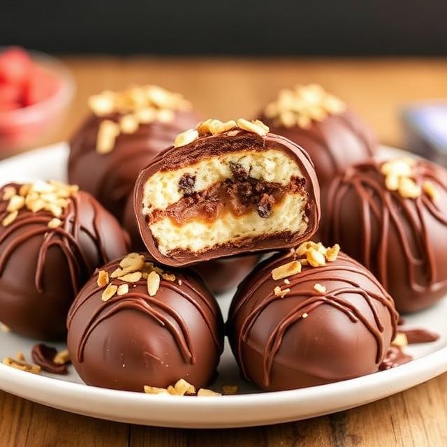 Snickers Cheesecake Bombs