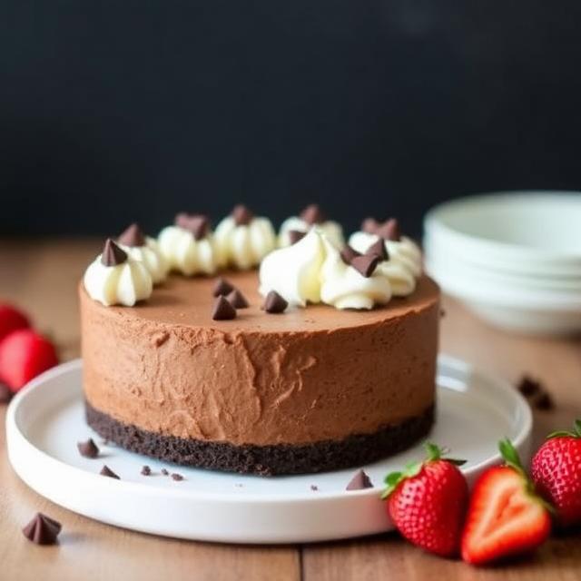 No-Bake Chocolate Cheesecake
