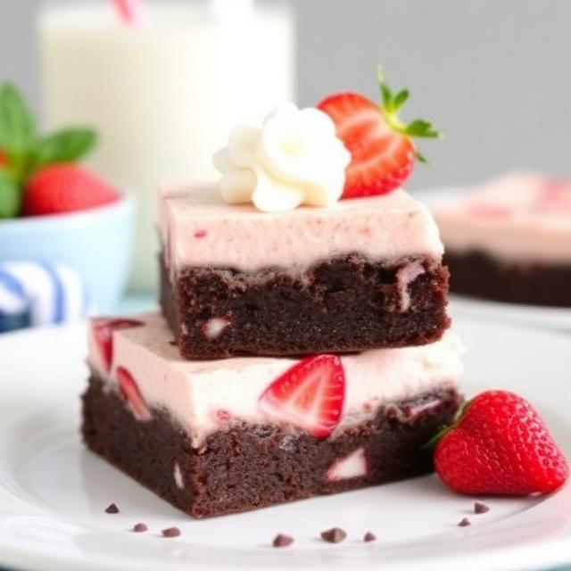 Strawberry Cheesecake Brownies