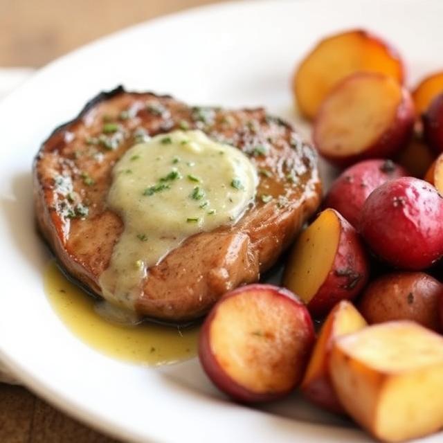 Garlic Butter Steak & Red Potatoes