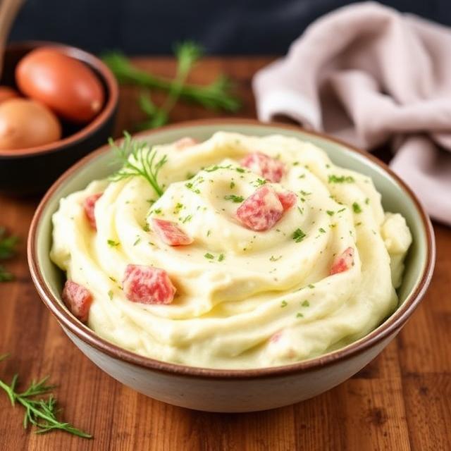 Creamy Garlic Mashed Red Potatoes