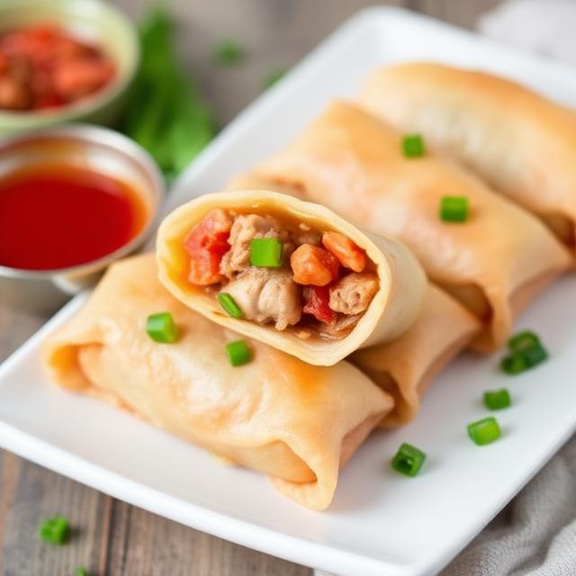 Sweet and Sour Pork Egg Rolls