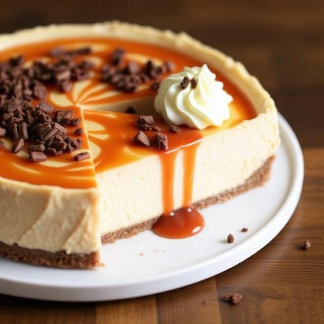 No-Bake Salted Caramel Cheesecake