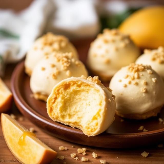 Mango Cheesecake Bombs