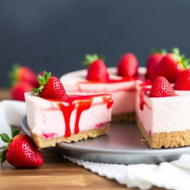No-Bake Strawberry Cheesecake